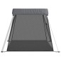 vidaXL Parque infantil para bebés con colchón tela lino gris oscuro vidaXL Parque infantil para bebés con colchón tela lino gris oscuro