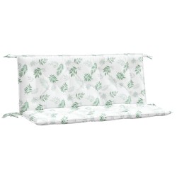 vidaXL Cojines banco jardín 2 uds tela estampado de hojas 120x50x7 cm