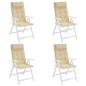 vidaXL Cojines de silla con respaldo alto 4 uds tela Oxford beige vidaXL Cojines de silla con respaldo alto 4 uds tela Oxford beige