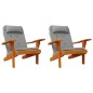 vidaXL Cojines para silla Adirondack 2 uds tela Oxford gris vidaXL Cojines para silla Adirondack 2 uds tela Oxford gris