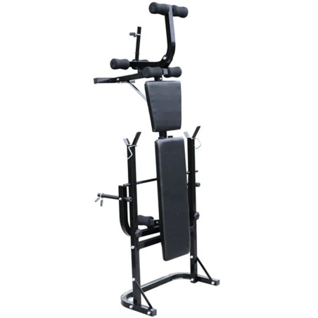 vidaXL Banca con mancuernas y pesas plegablr gimnasio en casa 