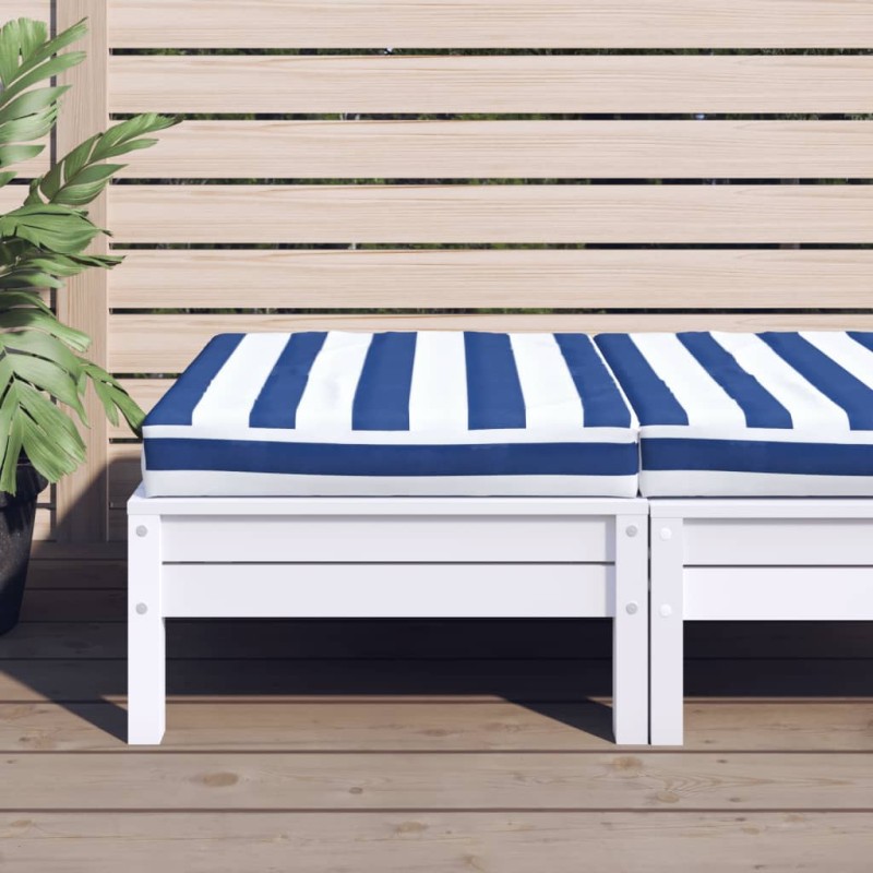 vidaXL Cojín para palets tela Oxford a rayas azul y blanco 60x60x8 cm vidaXL Cojín para palets tela Oxford a rayas azul y blanco 60x60x8 cm