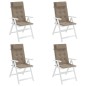 vidaXL Cojines de silla con respaldo alto 4 uds tela Oxford gris taupe