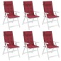 vidaXL Cojines de silla con respaldo alto 6 uds tela Oxford rojo tinto vidaXL Cojines de silla con respaldo alto 6 uds tela Oxford rojo tinto