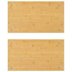 vidaXL Cubiertas de cocina 2 uds bambú 50x28x1,5 cm