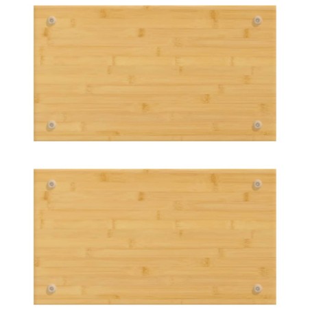 vidaXL Cubiertas de cocina 2 uds bambú 50x28x1,5 cm