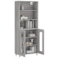 vidaXL Aparador alto madera contrachapada gris sonoma 69,5x34x180 cm vidaXL Aparador alto madera contrachapada gris sonoma 69,5x34x180 cm