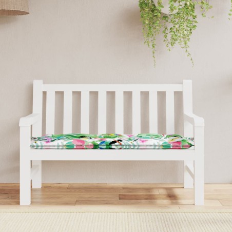 vidaXL Cojín para banco de jardín tela multicolor 120x50x7 cm