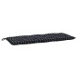 vidaXL Cojines para banco jardín 2 uds tela a cuadros negro 120x50x7cm