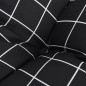 vidaXL Cojines para banco jardín 2 uds tela a cuadros negro 120x50x7cm