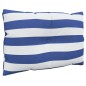 vidaXL Cojines para palés 2 piezas tela Oxford azul y blanco a rayas