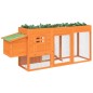 vidaXL Gallinero madera maciza de pino marrón 204x50x84 cm vidaXL Gallinero madera maciza de pino marrón 204x50x84 cm