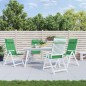 vidaXL Cojines de silla con respaldo alto 4 uds tela Oxford verde vidaXL Cojines de silla con respaldo alto 4 uds tela Oxford verde