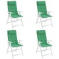vidaXL Cojines de silla con respaldo alto 4 uds tela Oxford verde vidaXL Cojines de silla con respaldo alto 4 uds tela Oxford verde