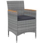 vidaXL Juego de comedor de jardín 11 piezas ratán sintético gris vidaXL Juego de comedor de jardín 11 piezas ratán sintético gris