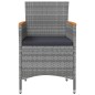 vidaXL Juego de comedor de jardín 11 piezas ratán sintético gris vidaXL Juego de comedor de jardín 11 piezas ratán sintético gris