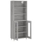 vidaXL Aparador alto madera contrachapada gris sonoma 69,5x34x180 cm vidaXL Aparador alto madera contrachapada gris sonoma 69,5x34x180 cm