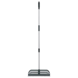 vidaXL Rastrillo para hojas 2 en 1 PP verde oscuro 157 cm