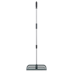 vidaXL Rastrillo para hojas 2 en 1 PP verde oscuro 157 cm