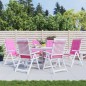 vidaXL Cojines para sillas con respaldo alto 6 uds tela rosa vidaXL Cojines para sillas con respaldo alto 6 uds tela rosa