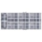 vidaXL Cojines de silla respaldo alto 4 uds tela Oxford a cuadros gris