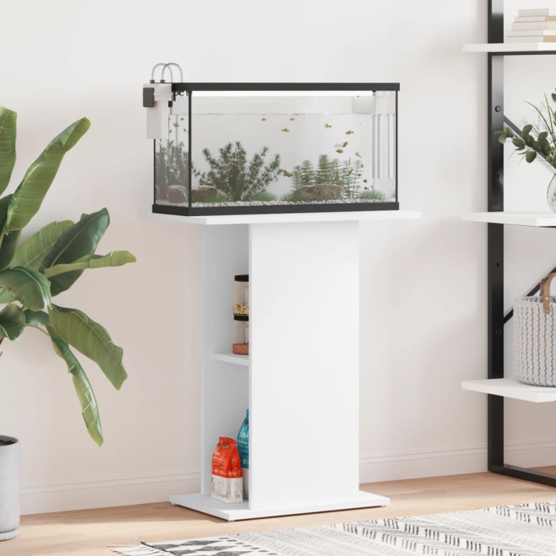 vidaXL Soporte para acuario madera de ingeniería blanco 60,5x36x72,5cm vidaXL Soporte para acuario madera de ingeniería blanco 60,5x36x72,5cm