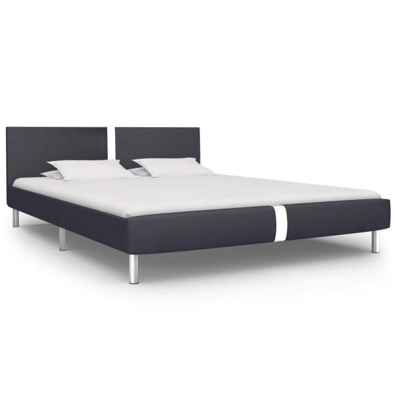 vidaXL Estructura de cama de cuero sintético negro 120x200 cm vidaXL Estructura de cama de cuero sintético negro 120x200 cm