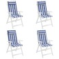 vidaXL Cojines silla respaldo alto 4 uds tela Oxford rayas azul blanco vidaXL Cojines silla respaldo alto 4 uds tela Oxford rayas azul blanco