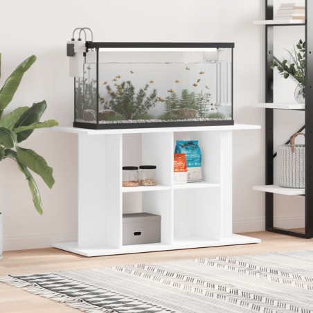 vidaXL Soporte para acuario madera de ingeniería blanco 100x40x60 cm