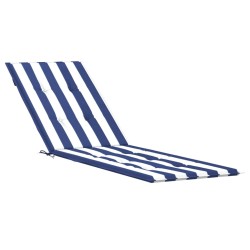 vidaXL Cojín para tumbona tela Oxford a rayas azul y blanco