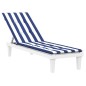 vidaXL Cojín para tumbona tela Oxford a rayas azul y blanco vidaXL Cojín para tumbona tela Oxford a rayas azul y blanco
