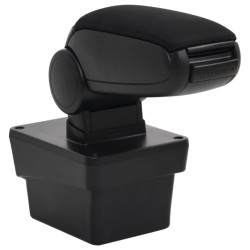 vidaXL Reposabrazos para coche ABS negro 17x40x(31-49) cm