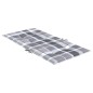 vidaXL Cojín silla de jardín respaldo bajo 4 uds tela a cuadros gris vidaXL Cojín silla de jardín respaldo bajo 4 uds tela a cuadros gris