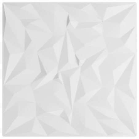 vidaXL Paneles de pared 48 uds EPS amatista blanco 50x50 cm 12 m²