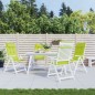 vidaXL Cojines de silla respaldo alto 4 uds tela Oxford verde brillo vidaXL Cojines de silla respaldo alto 4 uds tela Oxford verde brillo
