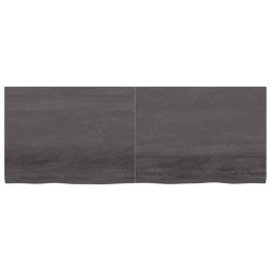 vidaXL Estante pared madera roble tratada marrón oscuro 160x60x(2-4)cm