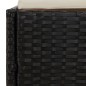 vidaXL Tumbona con toldo plegable ratán sintético negro 200x114x128 cm vidaXL Tumbona con toldo plegable ratán sintético negro 200x114x128 cm