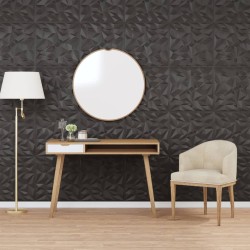 vidaXL Paneles de pared 24 uds EPS amatista negro 50x50 cm 6 m² 