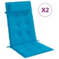 vidaXL Cojines de silla con respaldo alto 2 uds tela Oxford azul claro vidaXL Cojines de silla con respaldo alto 2 uds tela Oxford azul claro