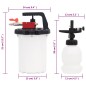 vidaXL Purgador de frenos blanco y negro 3 L vidaXL Purgador de frenos blanco y negro 3 L