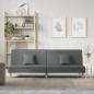 vidaXL Sofá cama de tela gris oscuro vidaXL Sofá cama de tela gris oscuro