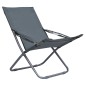 vidaXL Sillas de playa plegables 2 unidades tela gris vidaXL Sillas de playa plegables 2 unidades tela gris