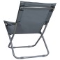 vidaXL Sillas de playa plegables 2 unidades tela gris vidaXL Sillas de playa plegables 2 unidades tela gris