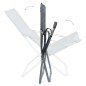 vidaXL Sillas de playa plegables 2 unidades tela gris vidaXL Sillas de playa plegables 2 unidades tela gris
