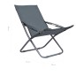 vidaXL Sillas de playa plegables 2 unidades tela gris vidaXL Sillas de playa plegables 2 unidades tela gris