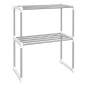 vidaXL Estantería para microondas aluminio blanco 51x27x63 cm vidaXL Estantería para microondas aluminio blanco 51x27x63 cm