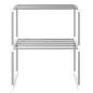 vidaXL Estantería para microondas aluminio blanco 51x27x63 cm vidaXL Estantería para microondas aluminio blanco 51x27x63 cm