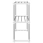 vidaXL Estantería para microondas aluminio blanco 51x27x63 cm vidaXL Estantería para microondas aluminio blanco 51x27x63 cm
