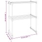 vidaXL Estantería para microondas aluminio blanco 51x27x63 cm vidaXL Estantería para microondas aluminio blanco 51x27x63 cm