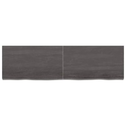 vidaXL Estante pared madera roble tratada marrón oscuro 140x40x(2-4)cm